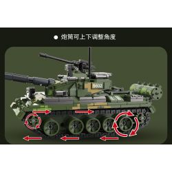QIAO LE TONG 5602 non  CHIẾN TRANH THẾ GIỚI THỨ HAI XE TĂNG T54 bộ đồ chơi xếp lắp ráp ghép mô hình Military Army WORLD WAR II TANK Quân Sự Bộ Đội 617 khối