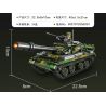 QIAO LE TONG 5602 non  CHIẾN TRANH THẾ GIỚI THỨ HAI XE TĂNG T54 bộ đồ chơi xếp lắp ráp ghép mô hình Military Army WORLD WAR II TANK Quân Sự Bộ Đội 617 khối