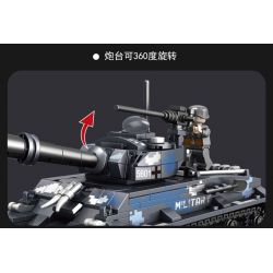 QIAO LE TONG 5601 non  CHIẾN TRANH THẾ GIỚI THỨ HAI XE TĂNG SHERMAN bộ đồ chơi xếp lắp ráp ghép mô hình Military Army WORLD WAR II TANK Quân Sự Bộ Đội 660 khối
