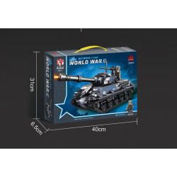 QIAO LE TONG 5601 non  CHIẾN TRANH THẾ GIỚI THỨ HAI XE TĂNG SHERMAN bộ đồ chơi xếp lắp ráp ghép mô hình Military Army WORLD WAR II TANK Quân Sự Bộ Đội 660 khối