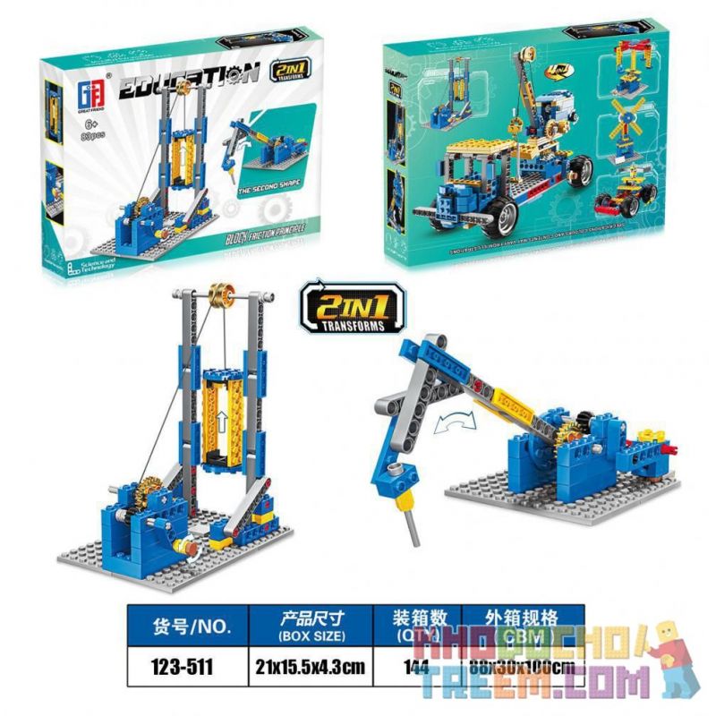 GFD 123-511 non  THANG MÁY bộ đồ chơi xếp lắp ráp ghép mô hình  Kỹ Thuật Công Nghệ Cao Mô Hình Phương Tiện 83 khối