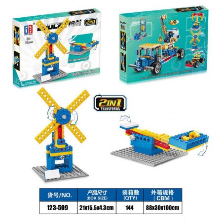 GFD 123-509 non  CỐI XAY GIÓ bộ đồ chơi xếp lắp ráp ghép mô hình  Kỹ Thuật Công Nghệ Cao Mô Hình Phương Tiện 75 khối