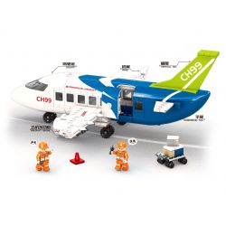 MINDY K0660 0660 non  XÂY DỰNG ƯỚC MƠ TRÊN BẦU TRỜI MÁY BAY CỠ LỚN CH99 bộ đồ chơi xếp lắp ráp ghép mô hình City Thành Phố 300 khối