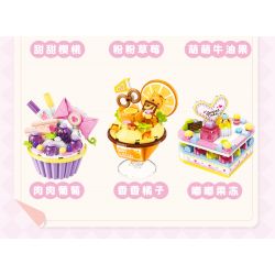 QMAN ENLIGHTEN KEEPPLEY 35019 non  MÓN TRÁNG MIỆNG THỦ CÔNG PINPINLE SWEETHEARTS 6 LOẠI ANH ĐÀO NGỌT NGÀO DÂU TÂY NHIỀU MÀU SẮC QUẢ BƠ DỄ THƯƠNG NHO BÙI CAM THƠM VÀ THẠCH DUDU bộ đồ chơi xếp lắp ráp ghép mô hình