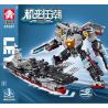 LE YI 81057 non  MÁY BIẾN HÌNH ĐIÊN CUỒNG PHÚC KIẾN CHIẾN HẠM MECHA bộ đồ chơi xếp lắp ráp ghép mô hình Military Army Quân Sự Bộ Đội 706 khối