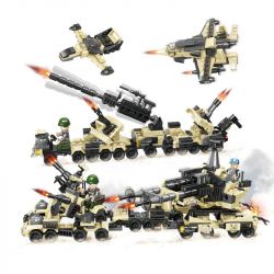 JIESTAR 23079 non  MÔ HÌNH TRẬN CHIẾN LỞM CHỞM 16 bộ đồ chơi xếp lắp ráp ghép mô hình Military Army Quân Sự Bộ Đội 455 khối