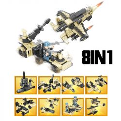 JIESTAR 23079 non  MÔ HÌNH TRẬN CHIẾN LỞM CHỞM 16 bộ đồ chơi xếp lắp ráp ghép mô hình Military Army Quân Sự Bộ Đội 455 khối