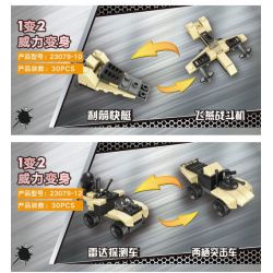 JIESTAR 23079 non  MÔ HÌNH TRẬN CHIẾN LỞM CHỞM 16 bộ đồ chơi xếp lắp ráp ghép mô hình Military Army Quân Sự Bộ Đội 455 khối