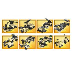 JIESTAR 23079 non  MÔ HÌNH TRẬN CHIẾN LỞM CHỞM 16 bộ đồ chơi xếp lắp ráp ghép mô hình Military Army Quân Sự Bộ Đội 455 khối