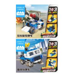 JIESTAR 23080 non  MÔ HÌNH CHIẾN TRƯỜNG SẤM SÉT 12 bộ đồ chơi xếp lắp ráp ghép mô hình Military Army Quân Sự Bộ Đội 500 khối