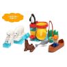 HYSTOYS HONGYUANSHENG AOLEDUOTOYS HG-1457 1457 HG1457 Xếp hình kiểu    Polar Zoo Vườn Thú Bắc Cực Nhỏ 27 khối