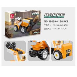 JIESTAR 58059 non  HARVEST FARM 6 MẪU XE PHUN THUỐC TRỪ SÂU MÁY GẶT GỖ KÉO LÂM NGHIỆP CẤY LÚA XÚC bộ đồ chơi xếp lắp ráp ghép mô hình City Thành Phố 475 khối