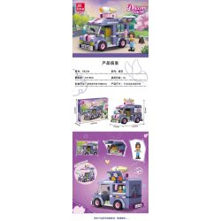 JIESTAR 59234 non  XE BÁN KEM bộ đồ chơi xếp lắp ráp ghép mô hình City DREAM TOWN Thành Phố 191 khối