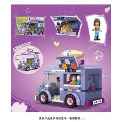 JIESTAR 59234 non  XE BÁN KEM bộ đồ chơi xếp lắp ráp ghép mô hình City DREAM TOWN Thành Phố 191 khối