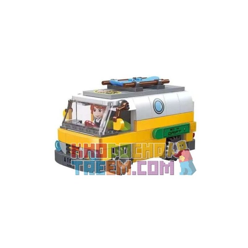 JIESTAR 59233 non  RV BÃI BIỂN bộ đồ chơi xếp lắp ráp ghép mô hình City DREAM TOWN Thành Phố 203 khối