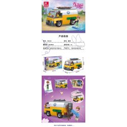 JIESTAR 59233 non  RV BÃI BIỂN bộ đồ chơi xếp lắp ráp ghép mô hình City DREAM TOWN Thành Phố 203 khối