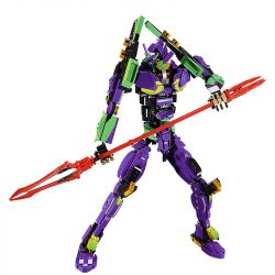 LINGRUI MODEL JIMU LIANGPIN V5013 5013 non  MÁY MÓC HẠNG B CHIẾN BINH HATSUNE EVA bộ đồ chơi xếp lắp ráp ghép mô hình Movie & Game DJ-RAMBO MAN-01 Phim Và Trò Chơi 1889 khối