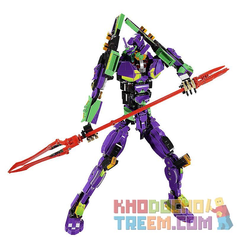 LINGRUI MODEL JIMU LIANGPIN V5013 5013 non  MÁY MÓC HẠNG B CHIẾN BINH HATSUNE EVA bộ đồ chơi xếp lắp ráp ghép mô hình Movie & Game DJ-RAMBO MAN-01 Phim Và Trò Chơi 1889 khối