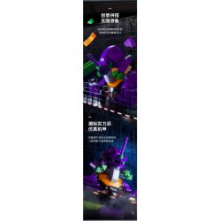 LINGRUI MODEL JIMU LIANGPIN V5013 5013 non  MÁY MÓC HẠNG B CHIẾN BINH HATSUNE EVA bộ đồ chơi xếp lắp ráp ghép mô hình Movie & Game DJ-RAMBO MAN-01 Phim Và Trò Chơi 1889 khối