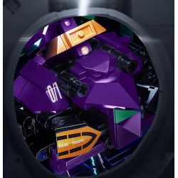 LINGRUI MODEL JIMU LIANGPIN V5013 5013 non  MÁY MÓC HẠNG B CHIẾN BINH HATSUNE EVA bộ đồ chơi xếp lắp ráp ghép mô hình Movie & Game DJ-RAMBO MAN-01 Phim Và Trò Chơi 1889 khối