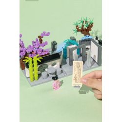 SUZHOU MUSEUM 301058 non  BẢO TÀNG TÔ CHÂU PHÒNG HOA YOURAN bộ đồ chơi xếp lắp ráp ghép mô hình 726 khối