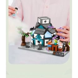 SUZHOU MUSEUM 301058 non  BẢO TÀNG TÔ CHÂU PHÒNG HOA YOURAN bộ đồ chơi xếp lắp ráp ghép mô hình 726 khối