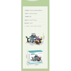 SUZHOU MUSEUM 301058 non  BẢO TÀNG TÔ CHÂU PHÒNG HOA YOURAN bộ đồ chơi xếp lắp ráp ghép mô hình 726 khối