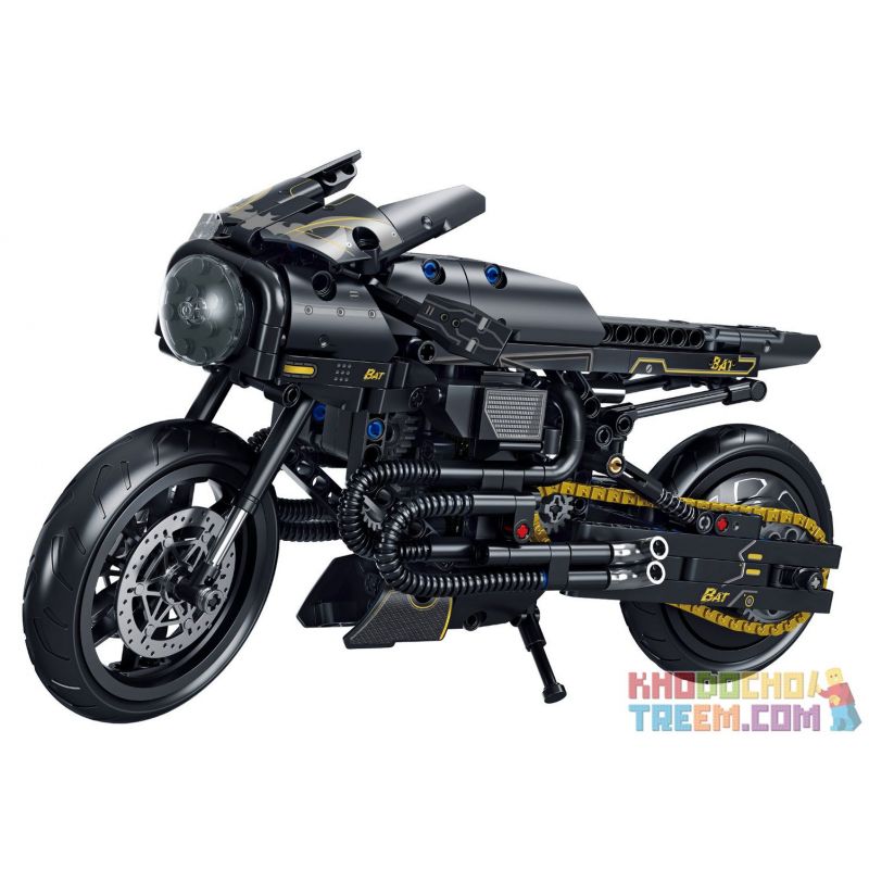 FORANGE FC9305 9305 non  XE MÁY CHIBIANJI BIẾN HÌNH MÀU ĐEN bộ đồ chơi xếp lắp ráp ghép mô hình  ENGINE MORPH Kỹ Thuật Công Nghệ Cao Mô Hình Phương Tiện 571 khối