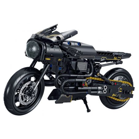 FORANGE FC9305 9305 non  XE MÁY CHIBIANJI BIẾN HÌNH MÀU ĐEN bộ đồ chơi xếp lắp ráp ghép mô hình  ENGINE MORPH Kỹ Thuật Công Nghệ Cao Mô Hình Phương Tiện 571 khối