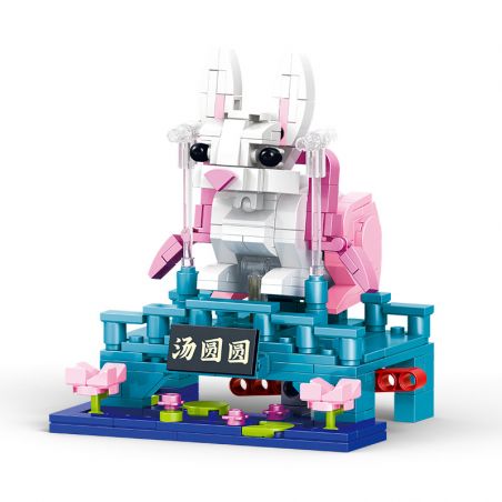 JP 96006 non  THÚ VUI THỜI THƯỢNG CƠM NẮM (THỎ NGỌC) bộ đồ chơi xếp lắp ráp ghép mô hình Creator Sáng Tạo 331 khối