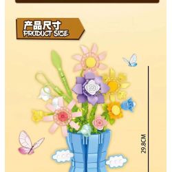 DOUBLE HEIGHT 20803 non  CỬA HÀNG HOA MÂY bộ đồ chơi xếp lắp ráp ghép mô hình FLOWER SHOP 681 khối
