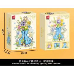 DOUBLE HEIGHT 20803 non  CỬA HÀNG HOA MÂY bộ đồ chơi xếp lắp ráp ghép mô hình FLOWER SHOP 681 khối