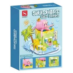 DOUBLE HEIGHT 20802 non  QUÁN NƯỚC GIẢI KHÁT BẠCH TUỘC bộ đồ chơi xếp lắp ráp ghép mô hình SQUIDWARD COLD DRINKS 687 khối