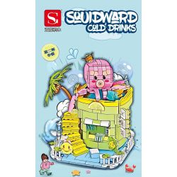 DOUBLE HEIGHT 20802 non  QUÁN NƯỚC GIẢI KHÁT BẠCH TUỘC bộ đồ chơi xếp lắp ráp ghép mô hình SQUIDWARD COLD DRINKS 687 khối