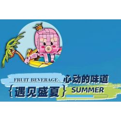 DOUBLE HEIGHT 20802 non  QUÁN NƯỚC GIẢI KHÁT BẠCH TUỘC bộ đồ chơi xếp lắp ráp ghép mô hình SQUIDWARD COLD DRINKS 687 khối