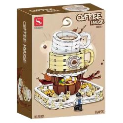 DOUBLE HEIGHT 20801 non  TIỆM CÀ PHÊ bộ đồ chơi xếp lắp ráp ghép mô hình COFFEE HOUSE 654 khối