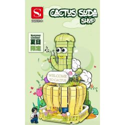 DOUBLE HEIGHT 20800 non  CỬA HÀNG NƯỚC NGỌT XƯƠNG RỒNG bộ đồ chơi xếp lắp ráp ghép mô hình CACTUS SODA SHOP 657 khối