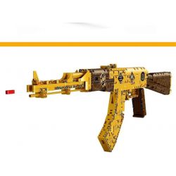 DK 2005 non  AK47 VÀNG bộ đồ chơi xếp lắp ráp ghép mô hình Military Army SHOOTING ELITE AK47 Quân Sự Bộ Đội 1548 khối