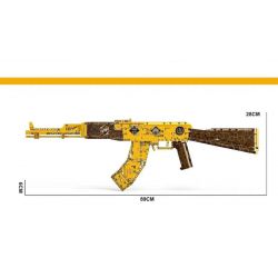 DK 2005 non  AK47 VÀNG bộ đồ chơi xếp lắp ráp ghép mô hình Military Army SHOOTING ELITE AK47 Quân Sự Bộ Đội 1548 khối