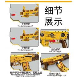 DK 2005 non  AK47 VÀNG bộ đồ chơi xếp lắp ráp ghép mô hình Military Army SHOOTING ELITE AK47 Quân Sự Bộ Đội 1548 khối