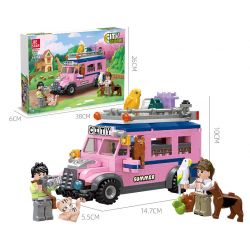 JIESTAR 59214 non  NGOÀI TRỜI ĐI CHƠI bộ đồ chơi xếp lắp ráp ghép mô hình City Thành Phố 353 khối