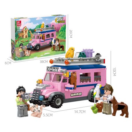 JIESTAR 59214 non  NGOÀI TRỜI ĐI CHƠI bộ đồ chơi xếp lắp ráp ghép mô hình City Thành Phố 353 khối