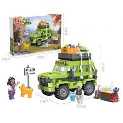 JIESTAR 59212 non  NGOÀI TRỜI CẮM TRẠI VÀ RVING bộ đồ chơi xếp lắp ráp ghép mô hình City Thành Phố 297 khối