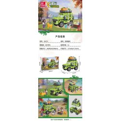 JIESTAR 59212 non  NGOÀI TRỜI CẮM TRẠI VÀ RVING bộ đồ chơi xếp lắp ráp ghép mô hình City Thành Phố 297 khối