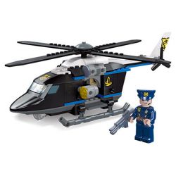 JIESTAR 54111 non  THÀNH PHỐ TOÀN CẦU TRỰC THĂNG SWAT bộ đồ chơi xếp lắp ráp ghép mô hình City POLICE HELICOPTER 194 khối