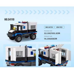 JIESTAR 54110 non  THÀNH PHỐ TOÀN CẦU XE HỘ TỐNG bộ đồ chơi xếp lắp ráp ghép mô hình City ESCORT VEHICLE 204 khối