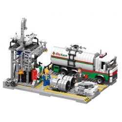 JIESTAR JJ9016 9016 non  NHÀ MÁY HÓA CHẤT TRẠM VẬN CHUYỂN KHÍ TỰ NHIÊN bộ đồ chơi xếp lắp ráp ghép mô hình City CHEMICAL PLANT LOADING STATION Thành Phố 721 khối