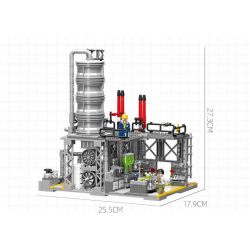 JIESTAR JJ9016 9016 non  NHÀ MÁY HÓA CHẤT TRẠM VẬN CHUYỂN KHÍ TỰ NHIÊN bộ đồ chơi xếp lắp ráp ghép mô hình City CHEMICAL PLANT LOADING STATION Thành Phố 721 khối