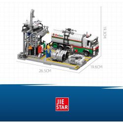 JIESTAR JJ9016 9016 non  NHÀ MÁY HÓA CHẤT TRẠM VẬN CHUYỂN KHÍ TỰ NHIÊN bộ đồ chơi xếp lắp ráp ghép mô hình City CHEMICAL PLANT LOADING STATION Thành Phố 721 khối