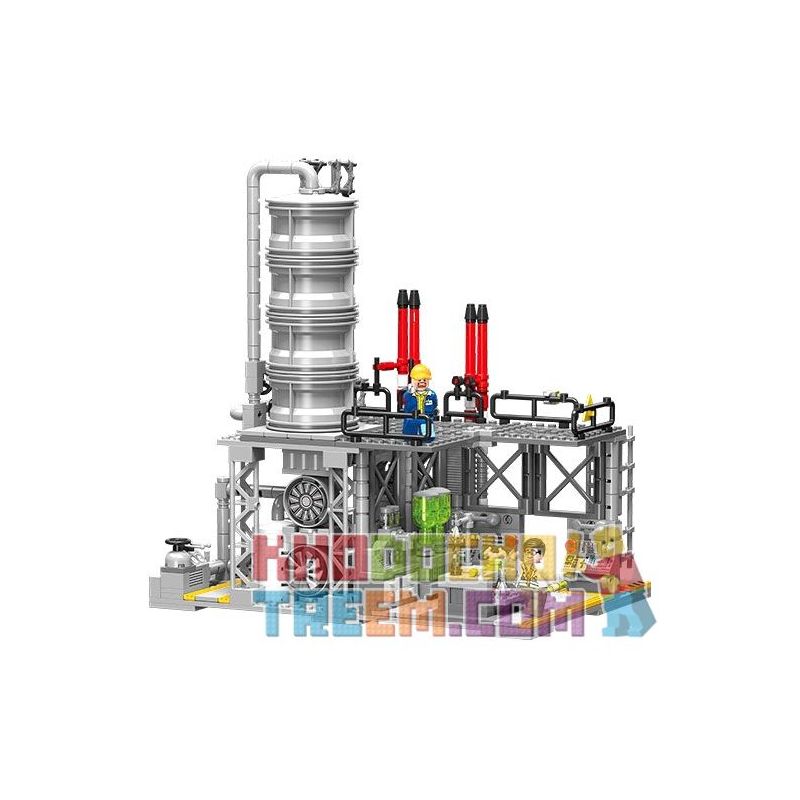 JIESTAR JJ9015 9015 non  NHÀ MÁY HÓA CHẤT PHÒNG THÍ NGHIỆM KHÍ ĐỐT TỰ NHIÊN bộ đồ chơi xếp lắp ráp ghép mô hình City CHEMICAL PLANT CHEMICALS LABORATORY Thành Phố 717 khối